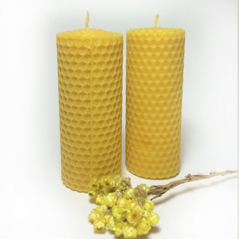Doğal Balmumu Mum - İkili Set Küçük Mum (4cm x 10cm)