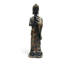 Ayakta Dua Eden Uzun Buda Figürü, 38 cm