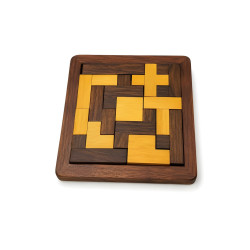 Çerçeveli Ahşap Parça Yerleştirme Bulmacası, 16x16 cm Çerçeveli Ahşap Parça Yerleştirme Bulmacası, 16x16 cm