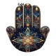 Desenli Epoksi Kaplamalı Hamsa Eli Tütsülük