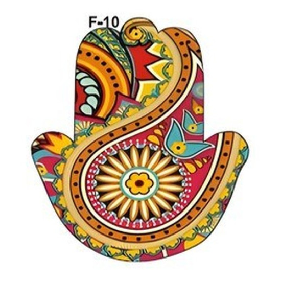 Desenli Epoksi Kaplamalı Hamsa Eli Tütsülük