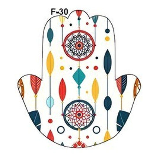 Desenli Epoksi Kaplamalı Hamsa Eli Tütsülük