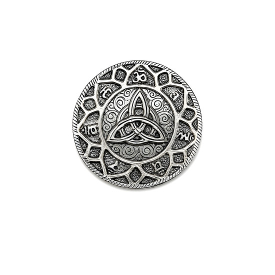 Kabartma Motifli Yuvarlak Metal Çubuk Tütsülük