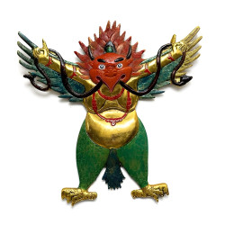 Kanatları Açık Garuda Figürlü Büyük Duvar Süsü