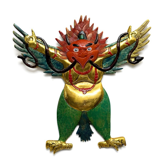 Kanatları Açık Garuda Figürlü Büyük Duvar Süsü