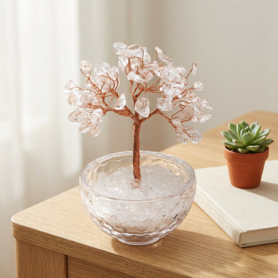Kristal Kuvars Ağacı, Kâseli, 10 cm – görsel 2/2