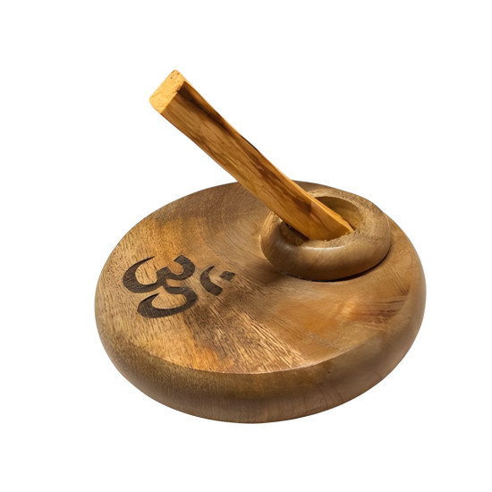 Motifli Yuvarlak Ahşap Palo Santo Tutacağı