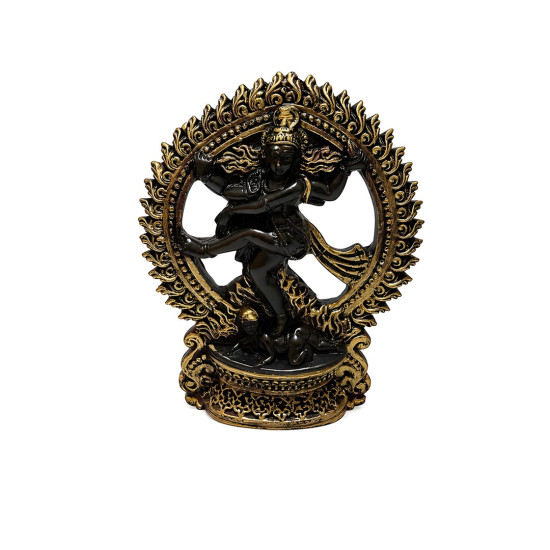 Nataraja Dans Eden Şiva Figürü, Alev Halkalı, 24 cm
