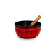 Yazı Şeritli Renkli Tibet Meditasyon Çanağı, 26 cm