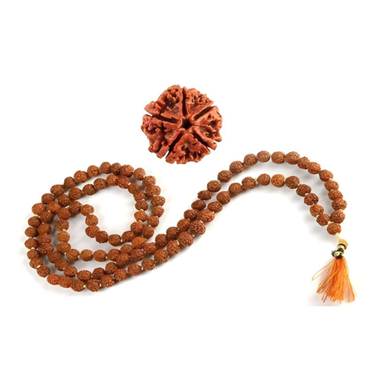 Rudraksha Tohumlu Püsküllü Tespih